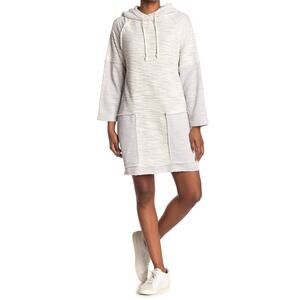 NEW STITCHDROP PATCH POCKET SLUB HOODIE DRESS - SMALL